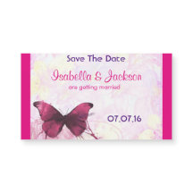 ピンク色の紫の水色の蝶