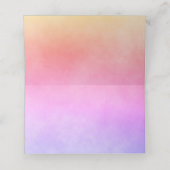 ピンク色の紫の紫の結婚鳥 プレイスカード (内部開封)