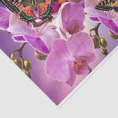 ピンク色の紫の蝶の蘭の花の水色 薄葉紙 (詳細)