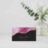 ピンク色の紫フェイクの輝きを黒に塗る 名刺 (スタンド正面)