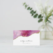 ピンク色の紫フェイクの輝き 名刺 (スタンド正面)