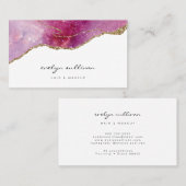 ピンク色の紫フェイクの輝き 名刺 (正面/裏面)