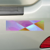ピンク色の紫数々の色の抽象芸術パターン編集可能 バンパーステッカー (車上)