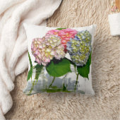 ピンク色の紫紫紫紫紫紫紫紫紫紫紫紫紫陽花とメイスンジャー クッション (ブランケット)