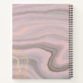 ピンク色の紫自然瑪瑙 ノートブック (裏面)