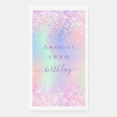 ピンク色の紫色のホログラフィック誕生日パーティー (正面)