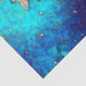 ピンク色の紫色の青い蝶の金ゴールドきらめき 薄葉紙 (詳細)