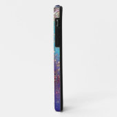 ピンク色の紫色の青い蝶の金ゴールドきらめき Case-Mate iPhoneケース (裏面/左)