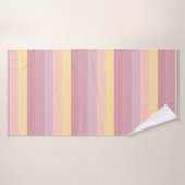 ピンク色の紫色の黄色モダンのパタエレガントーンテンプレート バスタオル (バスタオル)