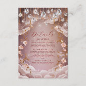 ピンク色の結晶がフローラを滴結婚る エンクロージャーカード (正面)