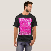 ピンク色の絵を描背景が混在。 Tシャツ (正面フル)