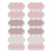 ピンク色の網掛け独自のビニールラベルを作成 シール (正面)