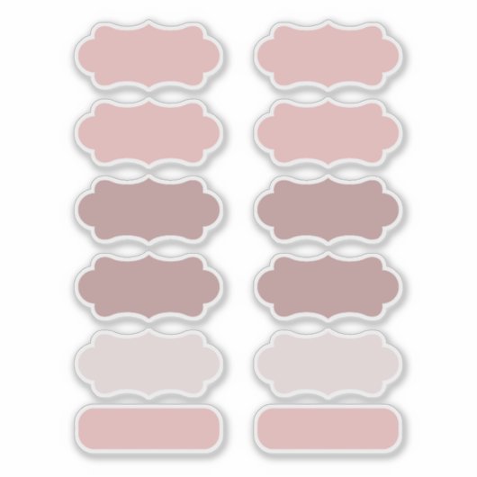 ピンク色の網掛け独自のビニールラベルを作成 シール (正面)