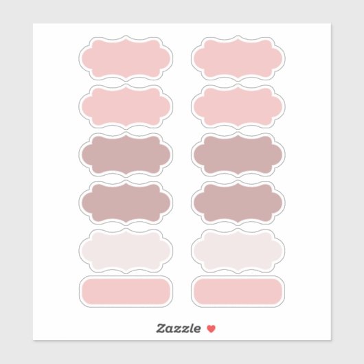 ピンク色の網掛け独自のビニールラベルを作成 シール (シート)