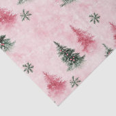 ピンク色の緑のクリスマスツリー 薄葉紙 (詳細)