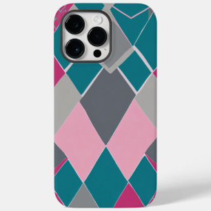 ピンク色の緑の四角 Case-Mate iPhone 14 PRO MAXケース
