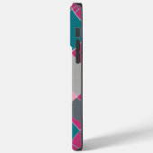 ピンク色の緑の四角 Case-Mate iPhoneケース (裏面 / 左)