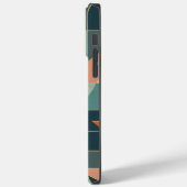 ピンク色の緑の四角 Case-Mate iPhoneケース (裏面 / 左)