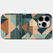ピンク色の緑の四角 Case-Mate iPhoneケース (裏面 (横))