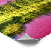 ピンク色の緑の国の風景ポスター ポスター (角)