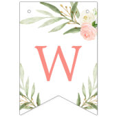 ピンク色の緑の赤ちゃんシャワーが待てる バンティングフラッグ (第1の旗)