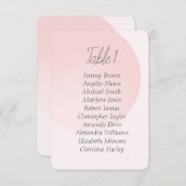 ピンク色の緩やかなシンプルの座席表ベビーシャワー 招待状 (正面/裏面)