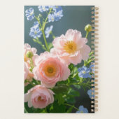 ピンク色の繊細な花 プランナー手帳 (裏面)