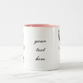 ピンク色の美しいバレリーナ ツートーンマグカップ (中央)