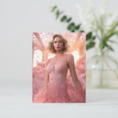 ピンク色の美しいブロンド ポストカード (スタンド正面)