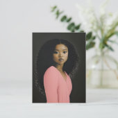 ピンク色の美人 ポストカード (スタンド正面)