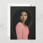 ピンク色の美人 ポストカード (正面/裏面)