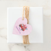 ピンク色の背景に可愛いラブトラック フェイバータグ (インサイチュ)