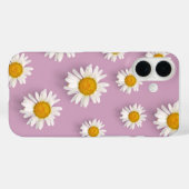 ピンク色の背景に明るいデイジーパターン Case-Mate iPhoneケース (裏面 (横))