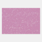 ピンク色の背景に星を包む紙フラットシート ラッピングペーパーシート (正面3)