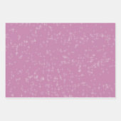 ピンク色の背景に星を包む紙フラットシート ラッピングペーパーシート (正面2)