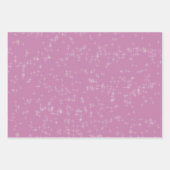 ピンク色の背景に星を包む紙フラットシート ラッピングペーパーシート (正面)