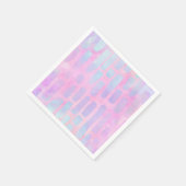 ピンク色の背景に青い四角形を表示 スタンダードカクテルナプキン (角)