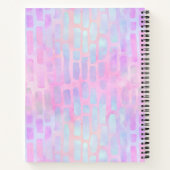 ピンク色の背景に青い四角形を表示 ノートブック (裏面)