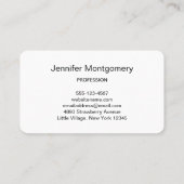 ピンク色の背景に青い四角形を表示 名刺 (裏面)