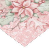 ピンク色の背景のクリスマスポイントグリッター テーブルクロス (アングル)