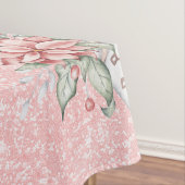 ピンク色の背景のクリスマスポイントグリッター テーブルクロス (インサイチュ)