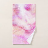 ピンク色の背景 バスタオルセット (ハンドタオル)