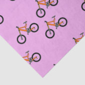ピンク色の自転車パターン 薄葉紙 (詳細)