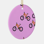 ピンク色の自転車 セラミックオーナメント (右)