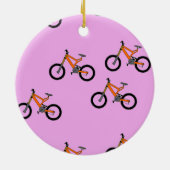ピンク色の自転車 セラミックオーナメント (裏面)