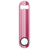 ピンク色の色ストライプ色 スピード栓抜き (正面)