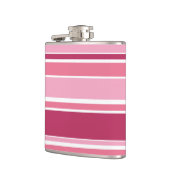 ピンク色の色ストライプ色 フラスク (左)