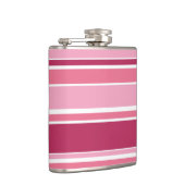 ピンク色の色ストライプ色 フラスク (右)