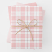 ピンク色の色合いにマッチするピンクの格子模様 ラッピングペーパーシート (インサイチュ)