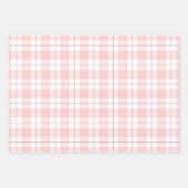 ピンク色の色合いにマッチするピンクの格子模様 ラッピングペーパーシート (正面)